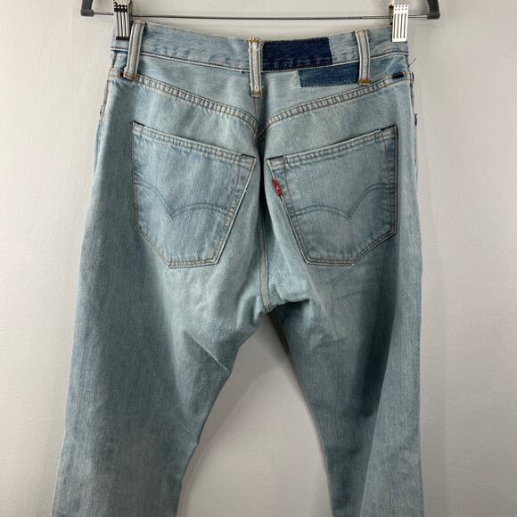 Urban Renewal Levi's Vintage Recycled Denim Jeans Blue Cotton Distressed XS NEW - Picture 4 of 13